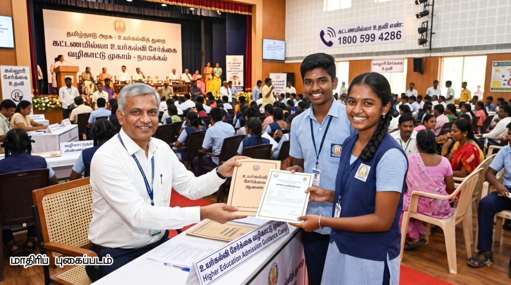 உயர்கல்வியில் சேராத மாணவர்கள் சேர்க்கை பெற கட்டணமில்லா தொலைபேசி எண்: நாமக்கல் கலெக்டர் அறிவிப்பு.