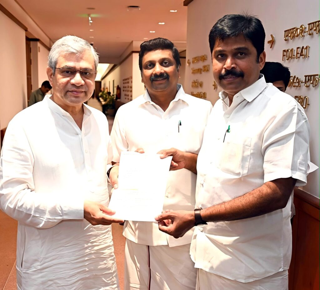 நாமக்கல்–அரியலூர் புதிய ரயில் பாதை திட்டத்தை விரைவுபடுத்த எம்.பிக்கள் கோரிக்கை.