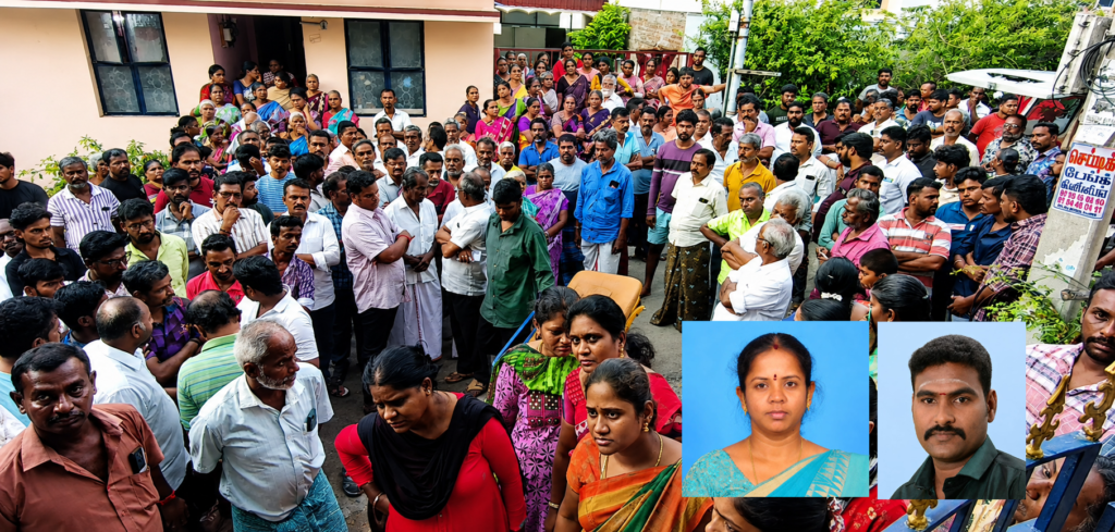 திருச்செங்கோட்டில் கணவன், மனைவி அடுத்தடுத்து தற்கொலை: குடும்பத் தகராறால் சோகம்.