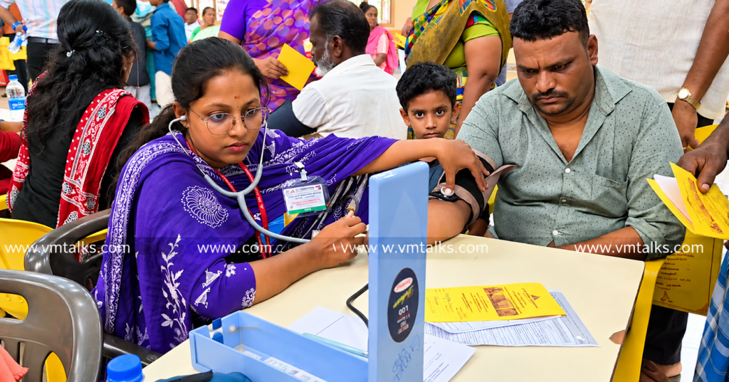 ராசிபுரத்தில் 2 நாள் இலவச மருத்துவ முகாம் – நூற்றுக்கணக்கானோர் பங்கேற்பு.